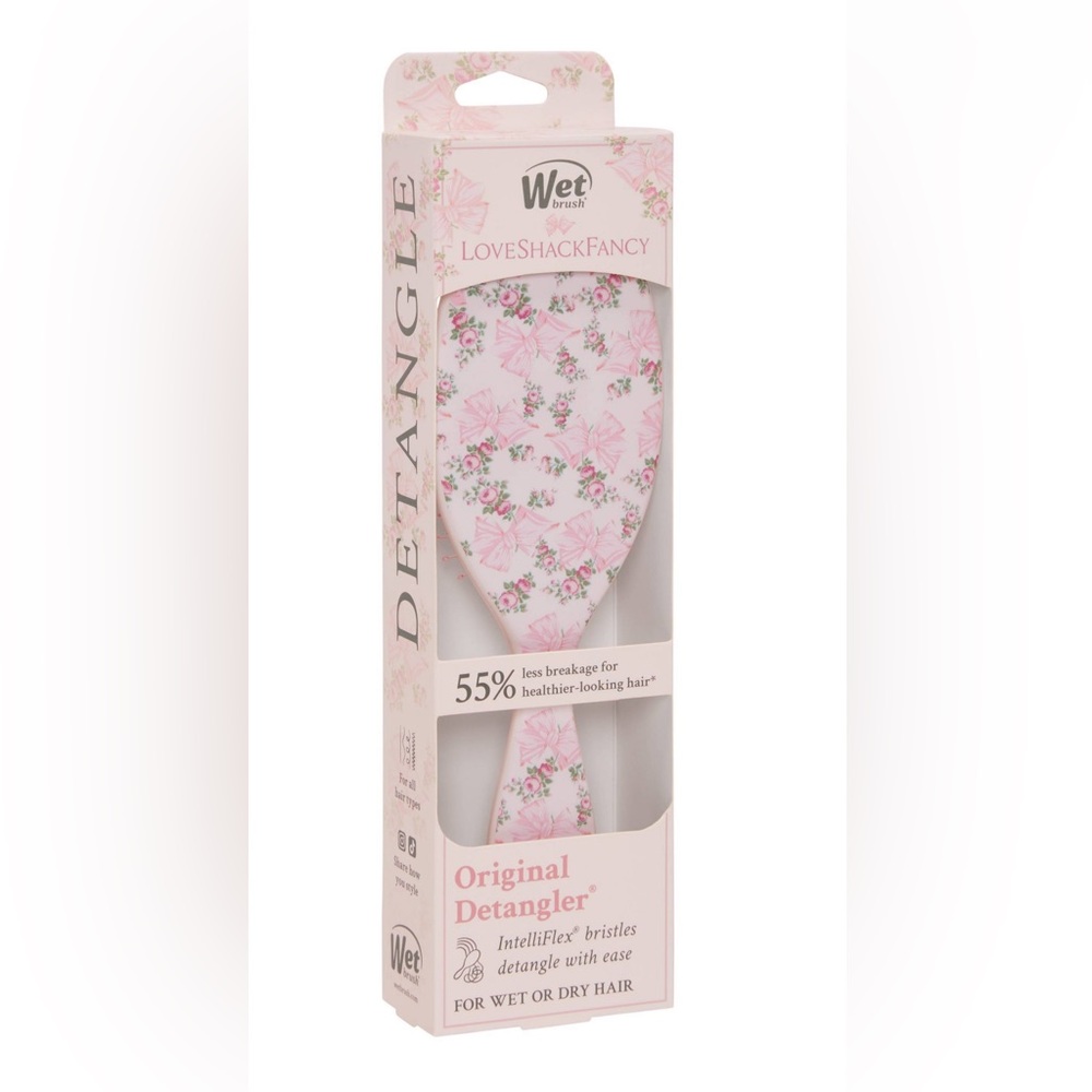 Wet Brush x LoveShackFancy (Target) Original Detangler Hair Brush Rosa Beaux